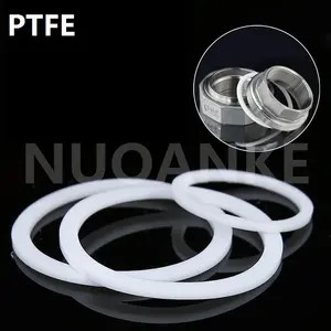 Junta plana de PTFE personalizada, tubo de varilla de tefión (PTFE), sello de anillo de respaldo, arandela, anillo para Alta Temperatura