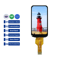 Layar LCD TFT Bar Kecil 1,47 Inci 172*320 IPS SPI untuk Gelang Pintar 1,47 inci ST7789 Modul Layar LCD 8Pin Panel Sentuh Kustom