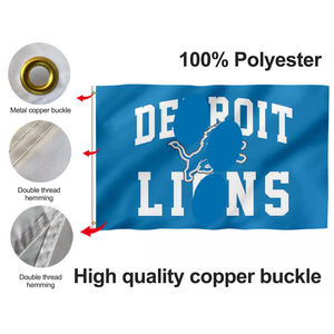 Лидер продаж, рекламный продукт, флаги Detroit Lions, 3x5 футов, 100% полиэстер, суперчаша, пользовательские флаги Detroit Lions - Product Image 5