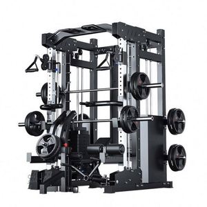 Professional Multifunctional Steel Black Gym Equipment Home Strength Training Smith Cage Machine Squat Rack Cross Station MR - Product Image 1