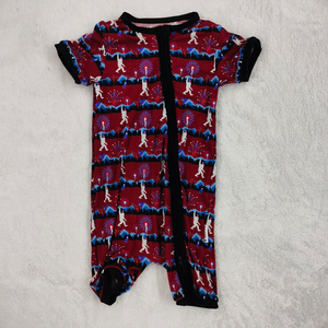 Nueva Ropa Infantil Personalizada de <span class=keywords><strong>Verano</strong></span>, Pijama de Manga Corta para Niños y Niñas, Mono de Bambú Suave para Bebés - Product Image 4