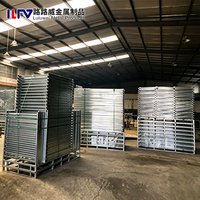 Cage à palettes métallique empilable en fil de fer et acier, conteneur industriel pliable pour stockage en entrepôt
