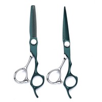 Ensemble de ciseaux de coiffure professionnels Premium Green VG10, ciseaux de barbier, ciseaux à effiler, accessoires de salon de coiffure en acier inoxydable