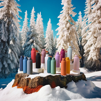 Tasse thermos à double paroi en acier inoxydable joyeux noël 304 bouteille d'eau potable directe cadeau d'étudiant verres en plastique