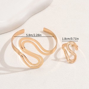 Jewelry <b>Set</b> Multi-layer Open Adjustable Serpentine Ring <b>Bracelet</b> <b>Set</b> Jewelry <b>Set</b> - Product Image 4