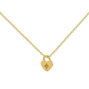 สร้อยคอจี้รูปหัวใจทองเหลืองชุบทองคำ ลดราคาพิเศษ - Product Image 1
