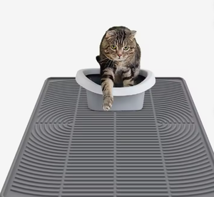 Alfombra de Goma para Gatos, Impermeable, Antideslizante, Lavable, Duradera, Fácil de Limpiar, Atrapa Arena, Anti-Salpicaduras, Alfombrilla de Limpieza para Mascotas - Product Image 1
