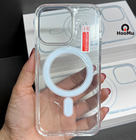 Étui de téléphone transparent en TPU antichoc avec charge sans fil pour 17/16/15/14