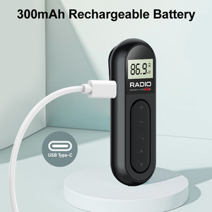 Có thể sạc lại Transistor Walkman đài phát thanh cá nhân mini Pocket Transmiter <span class=keywords><strong>FM</strong></span> Đài phát thanh - Product Image 5