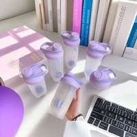 Bouteille shaker fitness à double compartiment, anti-fuite, pour mélange de protéines, avec compartiment séparé pour poudre et boule mélangeuse pour suppléments de whey