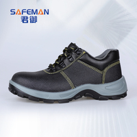 Zapatos de Seguridad SAFEMAN E6011 de Corte Bajo con Puntera de Acero, Antiestáticos, Antideslizantes, de Cuero, Calzado Industrial