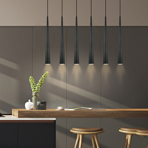 <span class=keywords><strong>Lampadario</strong></span> Moderno <span class=keywords><strong>a</strong></span> Tubo Conico Lungo in Alluminio, Faretto da Comodino per Camera da Letto, Lampada <span class=keywords><strong>a</strong></span> Sospensione per Cucina, Bar e Ristorante - Product Image 5