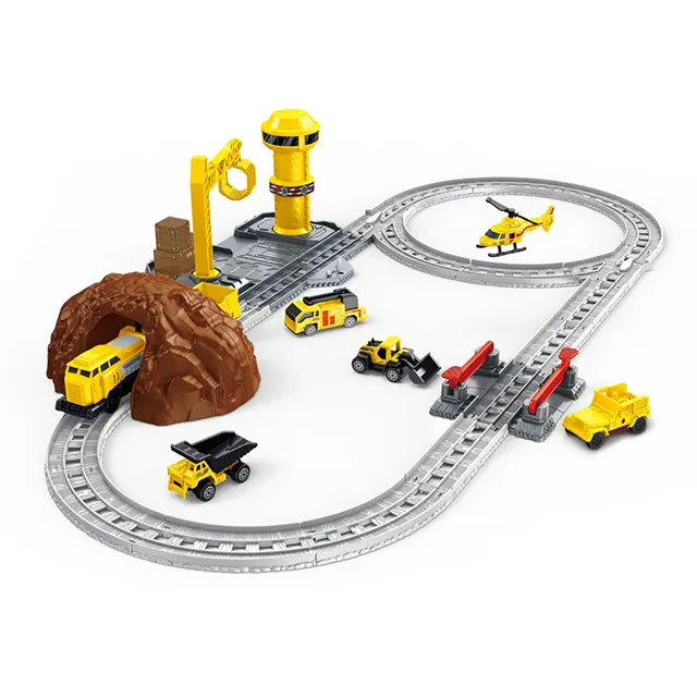 الاطفال التعليمية سيارة كهربائية سباق المسار قطار لعبة على شكل قضبان سكة حديد قطار المسارات مجموعة فتحة اللعب