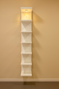 Fabbricazione professionale su misura all'ingrosso Versatile in legno 6-tier stretto bianco scaffale aperto Mdf per soggiorno - Product Image 3