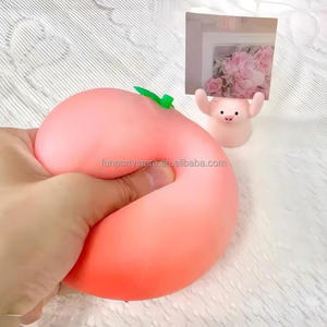 Mini Kawaii Mochi Squishies Simulation Pink Peach Cute Vent Stress Relief Kneading Squishy Fidget <b>Squeeze</b> Toys for Children - Product Image 3