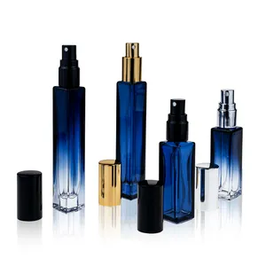 Échantillon gratuit de bouteilles de parfum en verre vides carrées rechargeables de voyage en gros d'usine flacon de parfum de 8ml 10ml avec vaporisateur