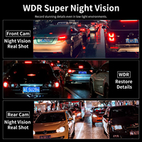Adinkam T007S Dual Lens Car DVR Video Recorder 4K Layar IPS 2.5 inci 2160P Dash Cam dengan CPU Novatek dan Sensor Sony