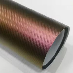 Rouleaux de film vinyle pour voiture en fibre de <span class=keywords><strong>carbone</strong></span> caméléon bleu, vert aventurine, TPU noir fantôme, camouflage, noir rouge brillant - Product Image 5