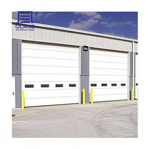 أبواب صناعية قطاعية عازلة للحرارة من الفولاذ بسماكة 40 مم، ذات رفع عمودي أوتوماتيكي، مصنوعة من رغوة البولي يوريثان، مقاومة للرياح، رائجة البيع - Product Image 1