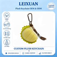 Porte-clés en peluche Kawaii Durian, breloque de sac mignonne en forme de fruit, jouet en peluche doux pour filles, pendentif de sac à dos, cadeau d'anniversaire