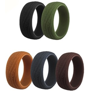 5 Pack <strong>Silicone</strong> <strong>Wedding</strong> <strong>Band</strong> Rings High Quality Custom <strong>Silicone</strong> Rings <strong>Men</strong> - Product Image 1