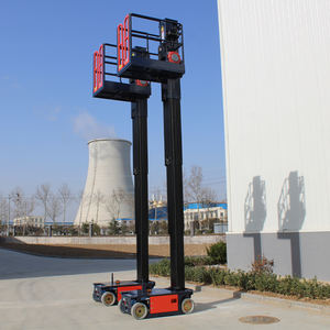 Hidrolik elektrik mengangkat pekerjaan udara Platform satu kolom bergerak aluminium Aloi Platform mengangkat perancah mengangkat - Product Image 1