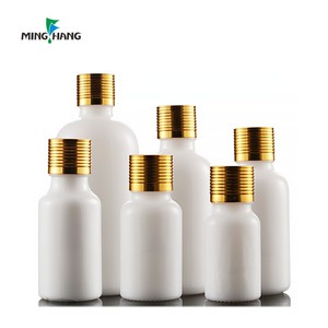 Flacon compte gouttes en porcelaine <span class=keywords><strong>blanc</strong></span> brillant, huile essentielle vide, couvercle à vis, Pipette en or, de 20ml, 10ml, 30ml, 50ml, 100ml, 1 pièce - Product Image 5