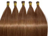 Extensions de cheveux invisibles pré-collées à pointe K, extensions de cheveux humains vierges russes bruts, extensions de cheveux à pointe I super double drawn