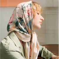 Foulards et châles ethniques de luxe pour femmes, carrés 90x90cm, en soie personnalisée, élégants, motif feuille haute couture 1006N