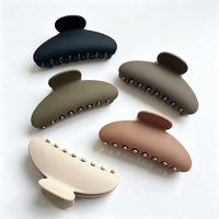 Pince à cheveux en plastique en forme d'arc semi-circulaire, style simple et polyvalent, pince requin élégante pour chignon, accessoires quotidiens