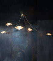 Yihao personnalisé intérieur salon et chambre à coucher lustre en laiton conception Simple avec des bulles de mélange riche en oxygène produit de marque privée