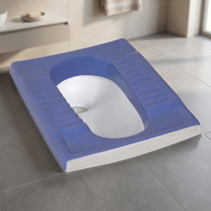 Casserole Orissa brun foncé Design moderne Toilette à squat en céramique sur pied WC avec chasse d'eau pour salle de bain Toilette à squat à chasse d'eau - Product Image 2