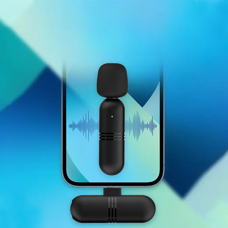 Microfone audio portátil da gravação video para o microfone sem fio vivo do telefone celular
