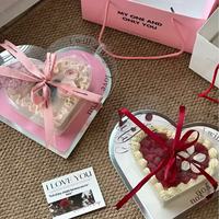 Boîte cadeau transparente en forme de cœur pour la Saint-Valentin, adaptée aux aliments, pour cerises et fraises, avec couvercle, emballage haut de gamme