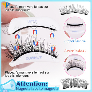 2 paires de <span class=keywords><strong>cils</strong></span> magnétiques naturels longs, épais et doux, boîte en métal, réutilisables, aimants puissants, légers, sans colle, clip <span class=keywords><strong>magnétique</strong></span> pour <span class=keywords><strong>cils</strong></span> - Product Image 5