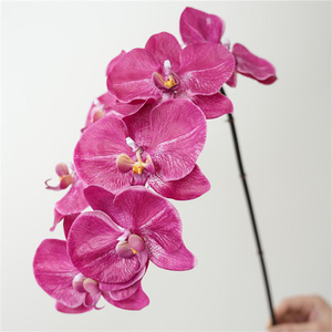 Calidad Premium 8 cabezas Real Touch látex Faux Artificial Phalaenopsis orquídeas para sala de estar <span class=keywords><strong>orquídea</strong></span> decoración flor - Product Image 3