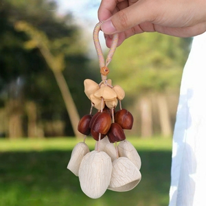 Wholesale Ethnic Handicraft Natural Dried Fruit Shell Hanging Decor DIY Car Mirror Pendant <b>Wind</b> <b>Chime</b> - Product Image 3