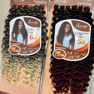 Paquetes de Cabello Sintético al por Mayor 6X, Extensiones de Cabello de Fibra Sintética para Crochet, Rizo <span class=keywords><strong>GOGO</strong></span> Individual - Product Image 2