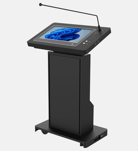 <span class=keywords><strong>Pupitre</strong></span> d'enseignant intégré à la table <span class=keywords><strong>de</strong></span> classe, réglable en hauteur, avec chariot <span class=keywords><strong>de</strong></span> présentation AV et conception brevetée - Product Image 1