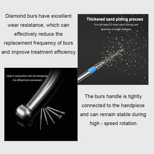 Đầu mài nha khoa Green Circle Ball <span class=keywords><strong>Diamond</strong></span> Point, cán thép không gỉ thô - Tùy chỉnh cho các phòng khám - Product Image 3