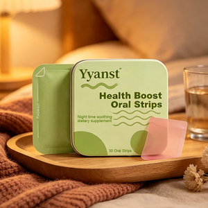 Overnight Calming Health Boost Oral Strips 30pcs Gentle Natural Fast Dissolve Thin <b>Film</b> Night Time Relax Supplement For Adults - Product Image 3