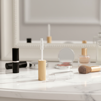 Mascara rechargeable, nouveau style, flacons transparents, emballage cosmétique durable en bambou