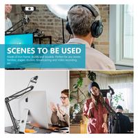 Neewer Penyangga Meja Adjustable dengan Penjepit dan Dudukan Gunting untuk Webcam Logitech C922 C930e C930 C920 C615