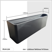 Ventes en gros de jardinières rectangulaires en acier galvanisé durables et de grande taille, jardinières en métal pour jardins extérieurs, hôtels - Personnalisables