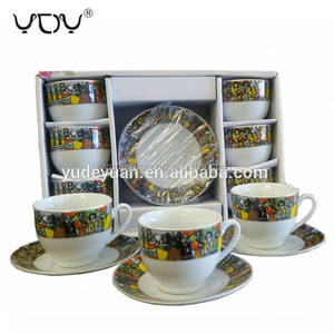 YDY Vente en gros, design personnalisé, art traditionnel classique de <span class=keywords><strong>Sheba</strong></span>, ensemble de tasses à café éthiopiennes érythréennes 80CC, ensemble de tasses à café en porcelaine Cawa - Product Image 2