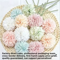 Fleurs artificielles en soie faites à la main, pissenlit, chrysanthème, hortensia, fleurs artificielles à tige unique, pour mariage
