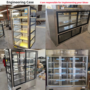 Réfrigérateur vertical commercial en acier inoxydable 304, anti-échaudage, avec vitrine à vaisselle et <span class=keywords><strong>porte</strong></span> pliante pour hôtel, idéal pour la conservation des plats chauds - Product Image 4