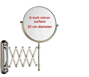 Espejo telescópico plegable montado en la pared del baño, espejo de belleza, espejo de maquillaje para baño, espejo de tocador sin perforaciones - Product Image 6