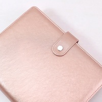 PU cuir A5 planificateur à feuilles mobiles imprimé fermeture éclair classeur portefeuille organisateur avec enveloppe 6 anneaux argent comptant budget classeur