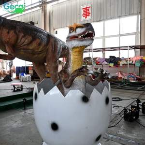 Modèle de dinosaure bébé animatronique en résine Gecai, sorti de son œuf, avec son réaliste et personnalisable - Product Image 3